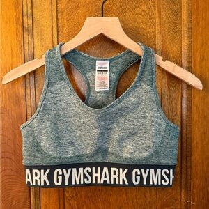Gymshark Large Marl Green Racerback High Support Sports Bra